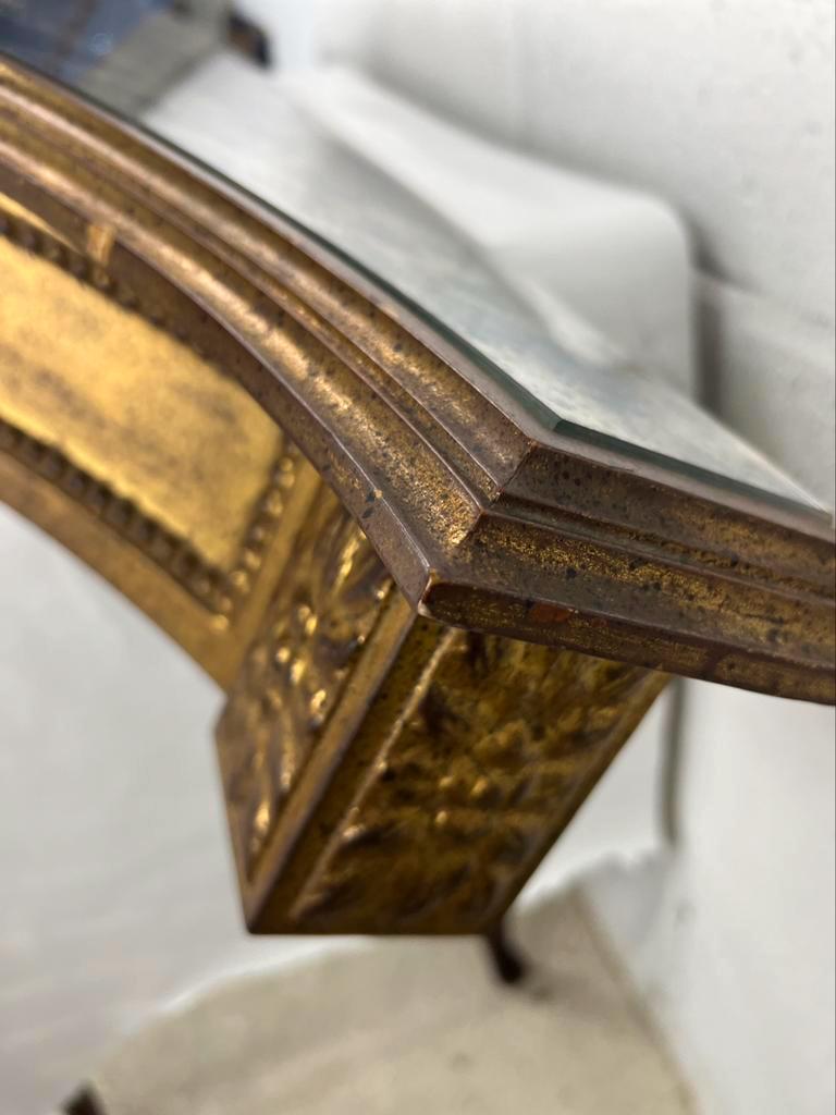 Console étagère vintage 'or' etagere avec verre miroir
