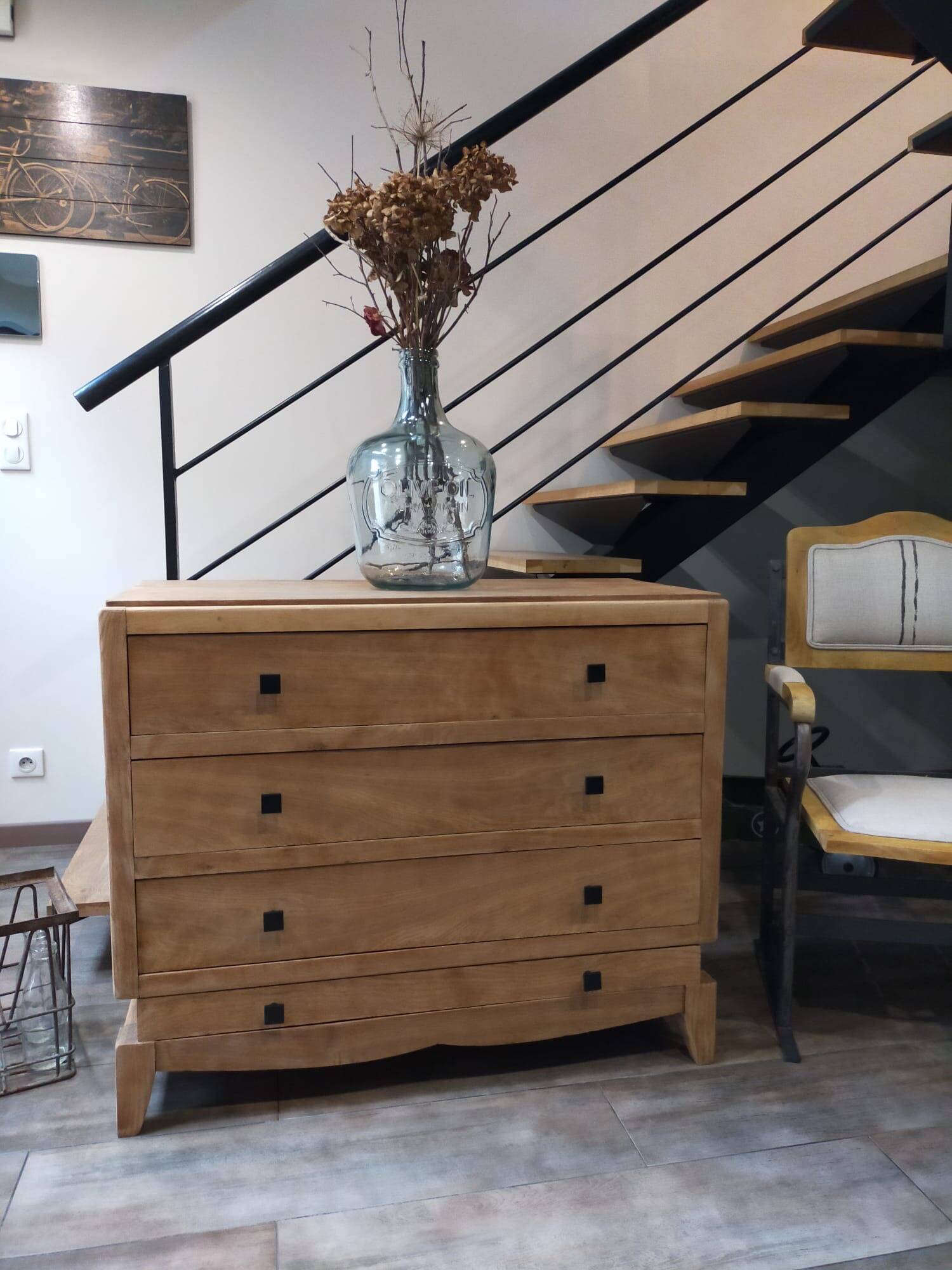 Commode chêne massif rénovée
