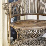 Armchair Emmanuelle Peacock Rattan