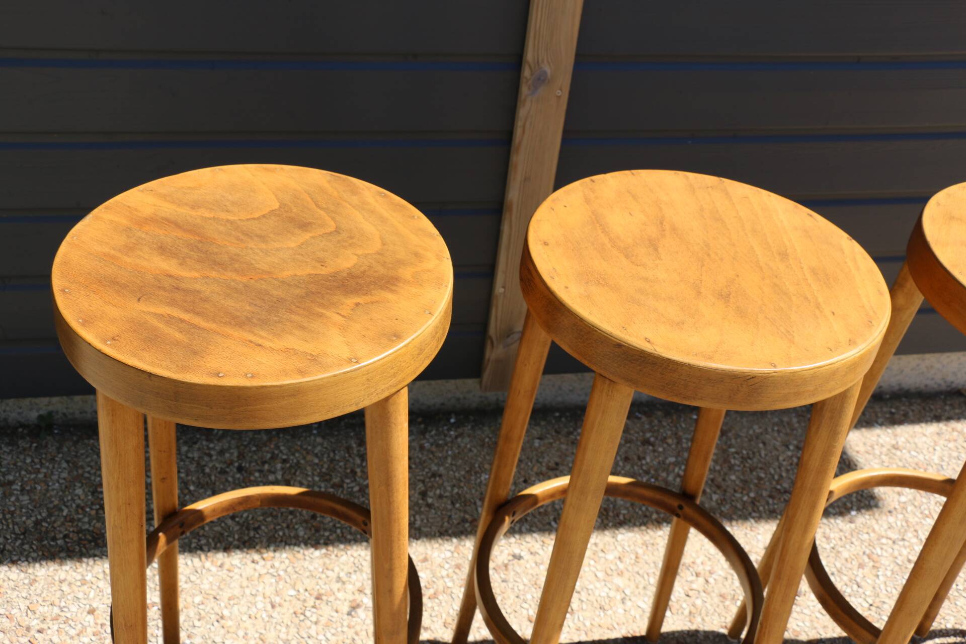 4 Baumann stools, light beech, 790mm