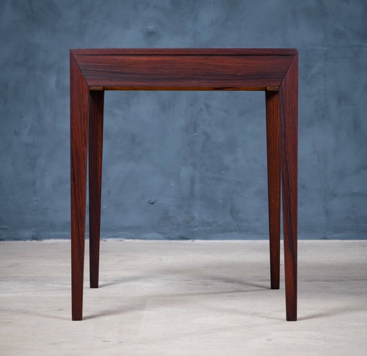 Side Table with Drawer in Rosewood by Severin Hansen for Haslev Møbelsnedkeri, 1950s