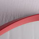 Vintage red round plastic mirror from the 1960s.