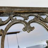 Wooden mirror with heart motif – natural patina