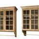 Vitrines murales en bois massif et en verre