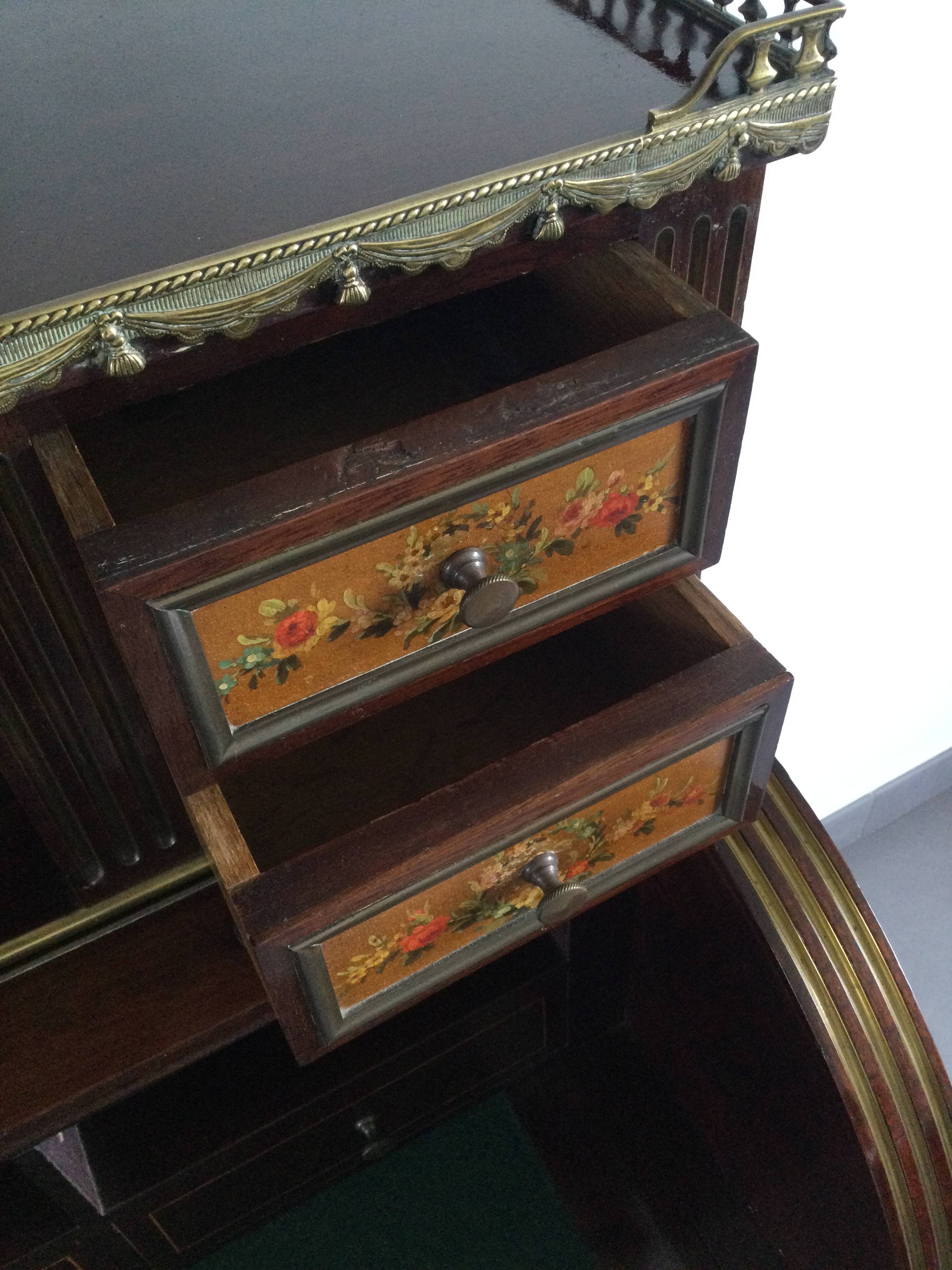 Louis XVI Style Mahogany Bonheur Du Jour