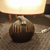 Horus Lamp - Georges Deliège signed ceramic - Art Deco style (circa 1970)