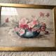 Watercolour signed MARTHE ROBLOT in a gold leaf frame.