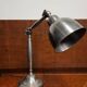 Vintage industrial pewter desk lamp