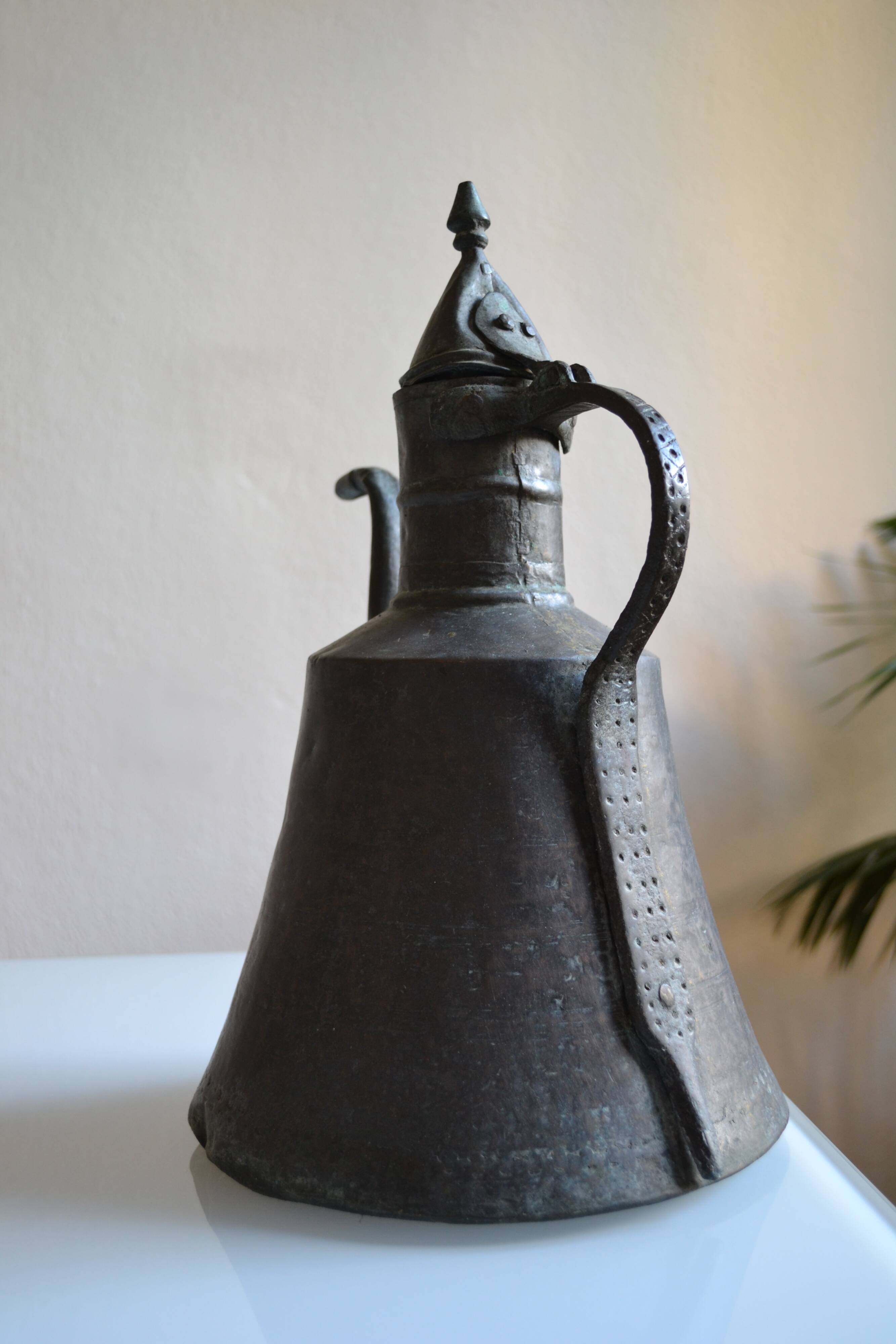 Ottoman copper jug Islamic Art 19th century