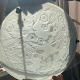 Muller Frères, moulded glass pendant, Art Deco