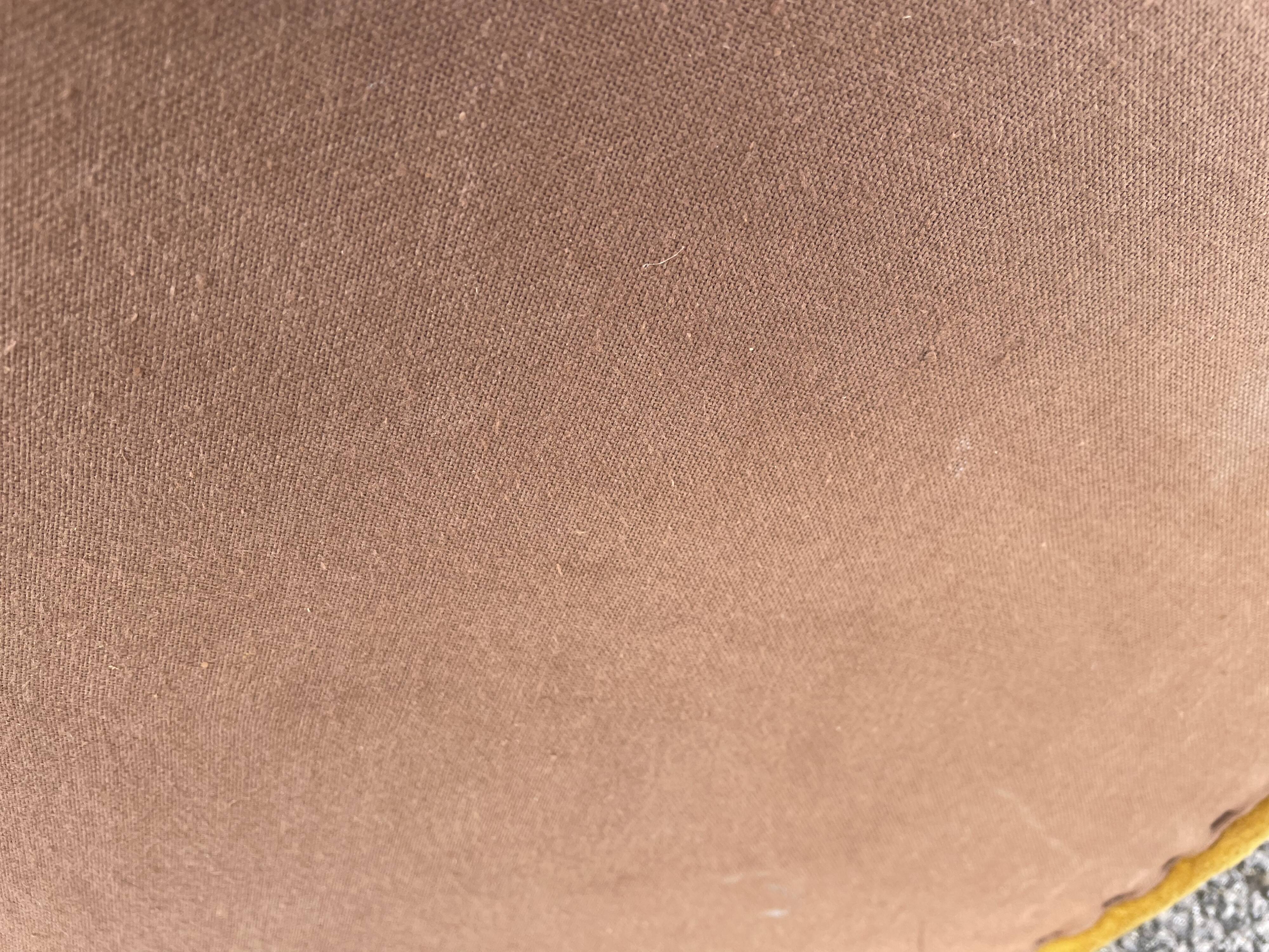 Golden yellow velvet pouf