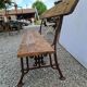 Garden bench in wood and cast iron