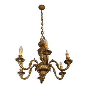 lustre antique en bronze