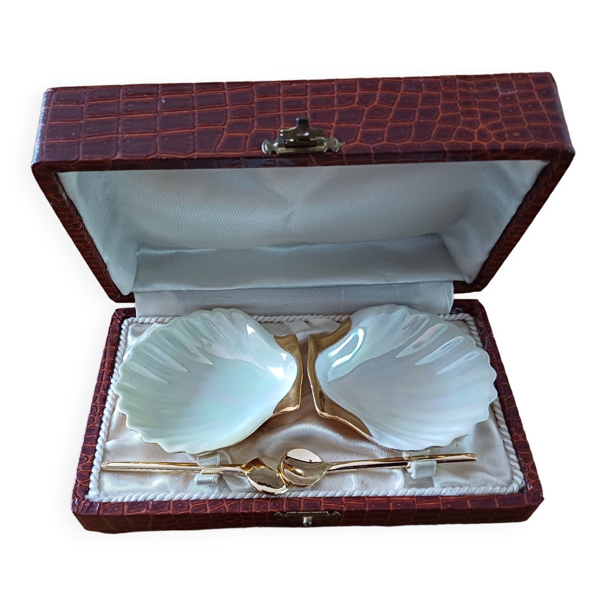 Salt and Pepper Shakers in Limoges Porcelain R.Montigny