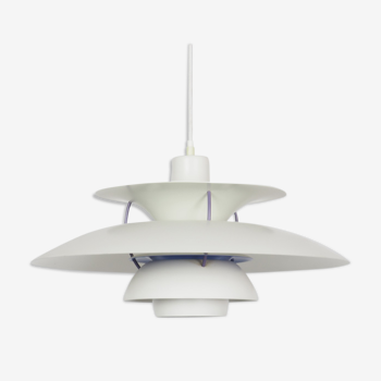 PH5 white hanging lamp by Poul Henningsen for Louis Poulsen