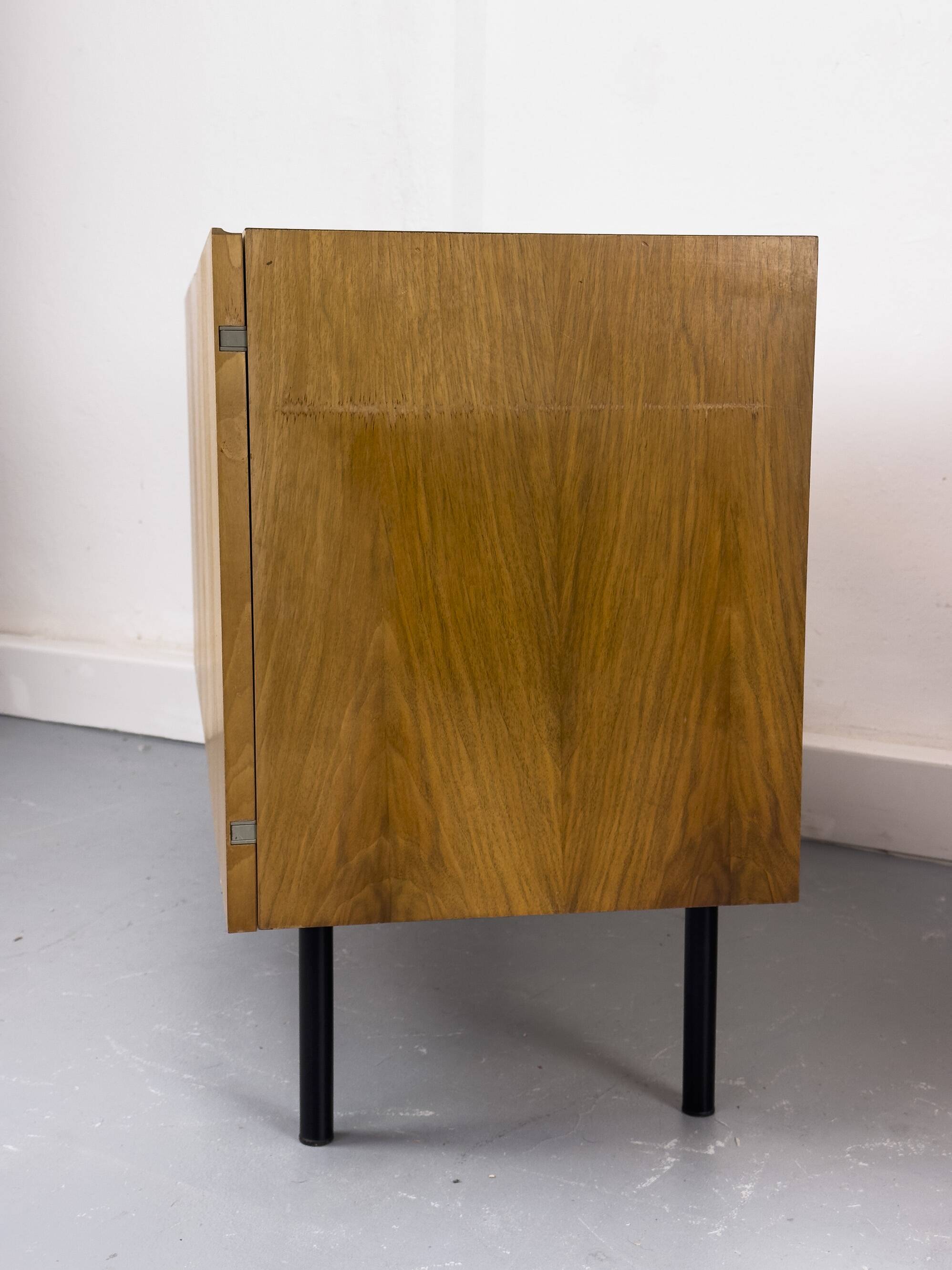 Minimalist Mid-Century Walnut Sideboard, 1960s
