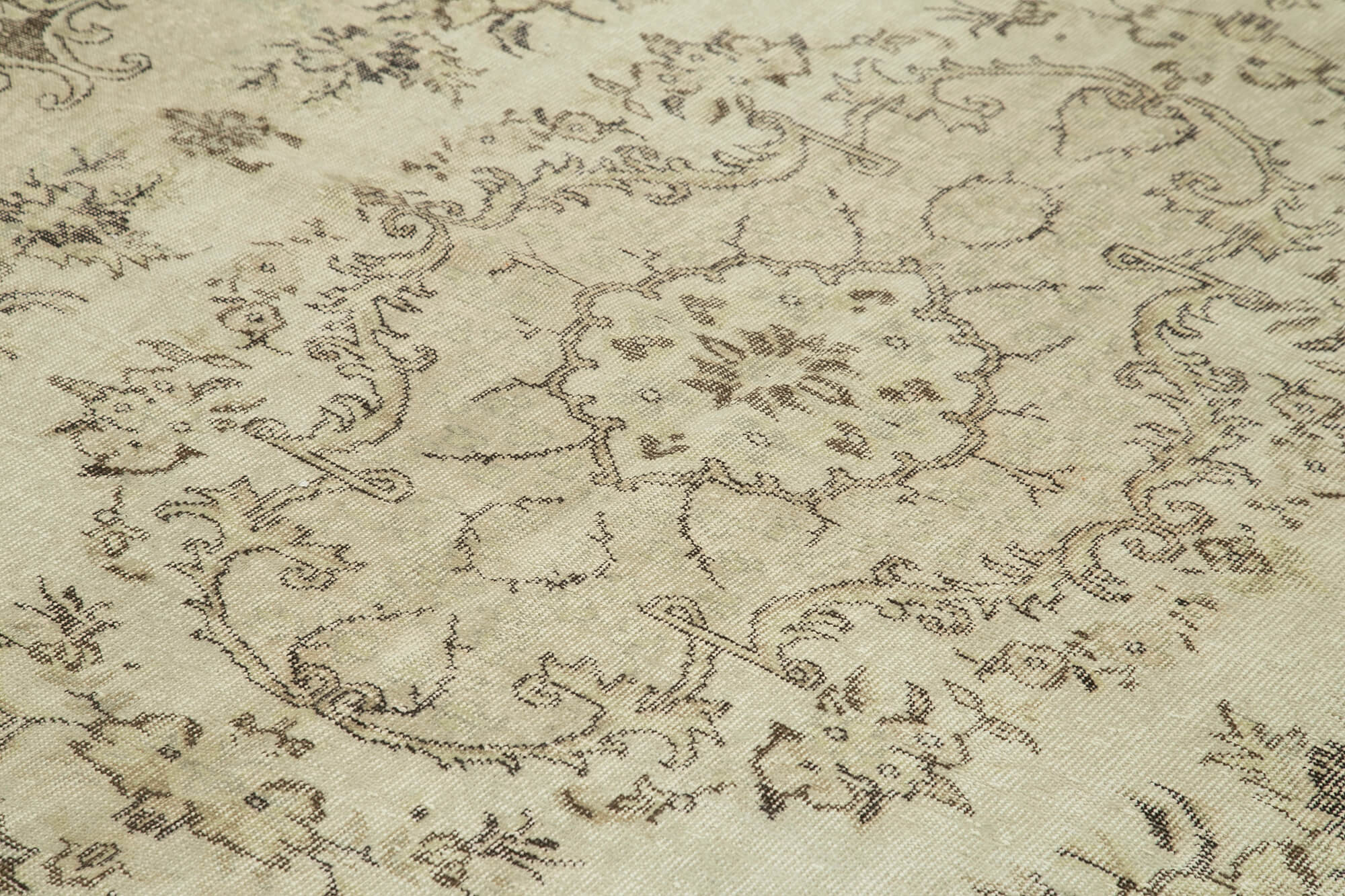 Handmade one-of-a-kind oriental beige carpet 208 cm x 310 cm