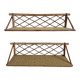 Pair of rattan shelves, 1950s/60s