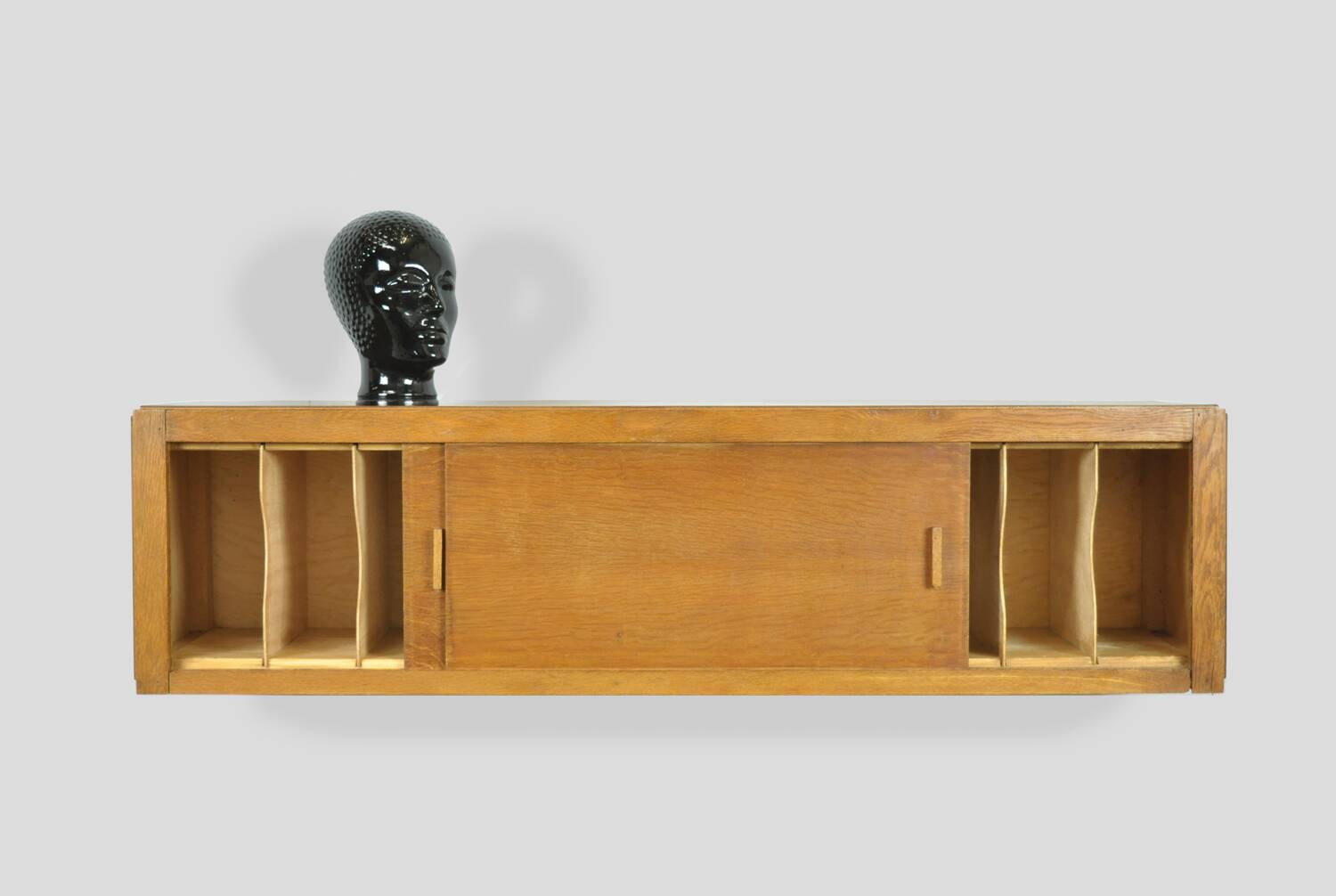 Vintage Mid-century hanging cabinet with sliding doors, 1960s