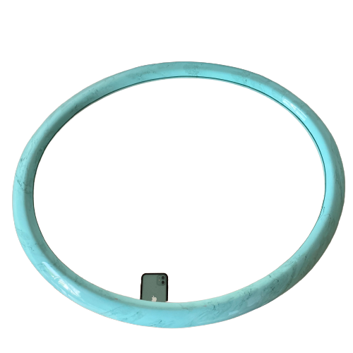 Oval mirror 80s marbled effect