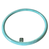 Oval mirror 80s marbled effect