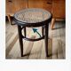 Tabouret bois et cannage
