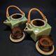 Pair of Thai celadon teapots, Chiang Mai 90s