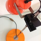 Sliding desk lamp orange vintage 70s