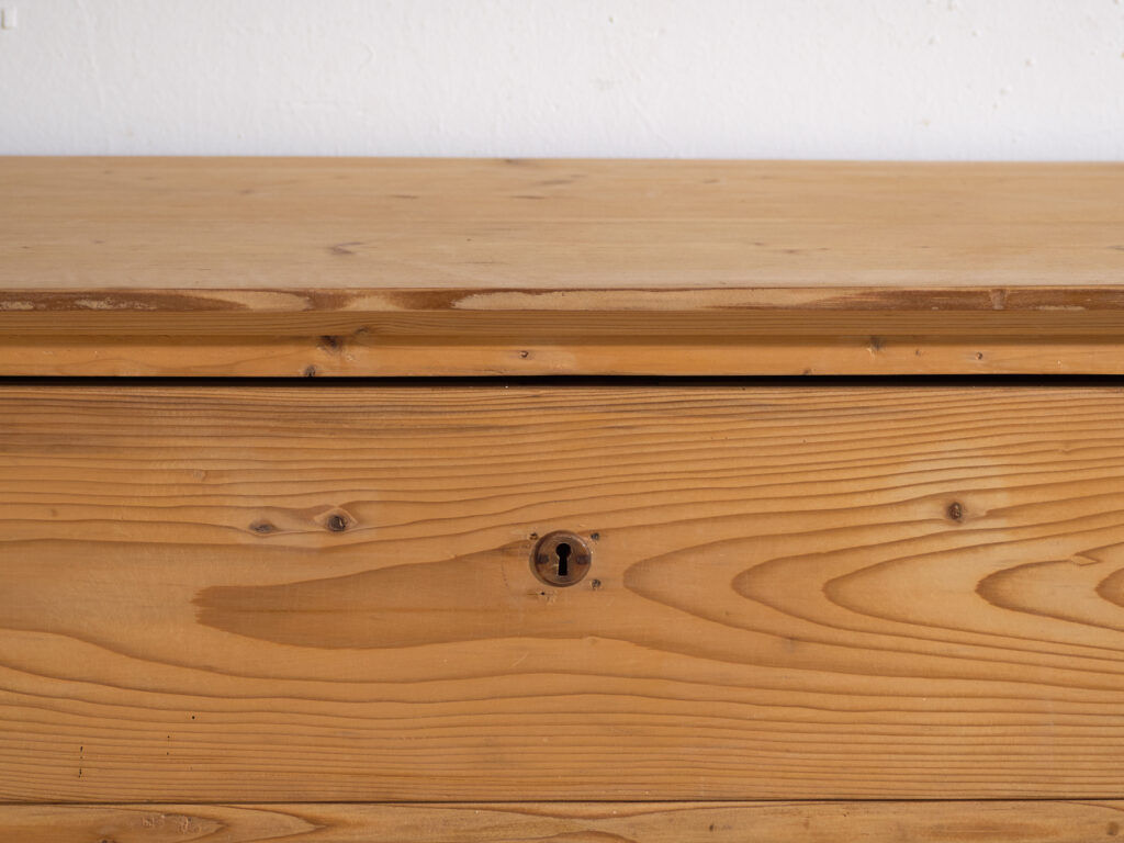 Antique solid pine chest of drawers – European rustic carved chest of drawers – circa 1900