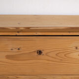 Antique solid pine chest of drawers – European rustic carved chest of drawers – circa 1900