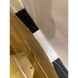 Impressive “Torciglione” Gold Murano Glass Wall Mirror in Barovier Style