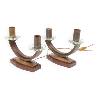 Paire de lampes de chevet style art déco vers 1940