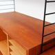 String teak wall shelf by Kajsa & Nisse Strinning, 1950s