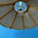 Rattan suspension - bohemian light fixture - vintage bamboo lamp