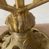 Chandelier en bronze doré, fin XIXème