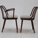Ensemble de six chaises de salle à manger en hêtre Antonin Suman des années 1960, restaurées