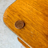Three-shelf side table in teak and brass 60/70s