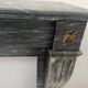 Napoleon III fireplace in blue Turquin marble from the 19th century.