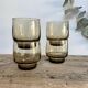 4 verres fumés vintage