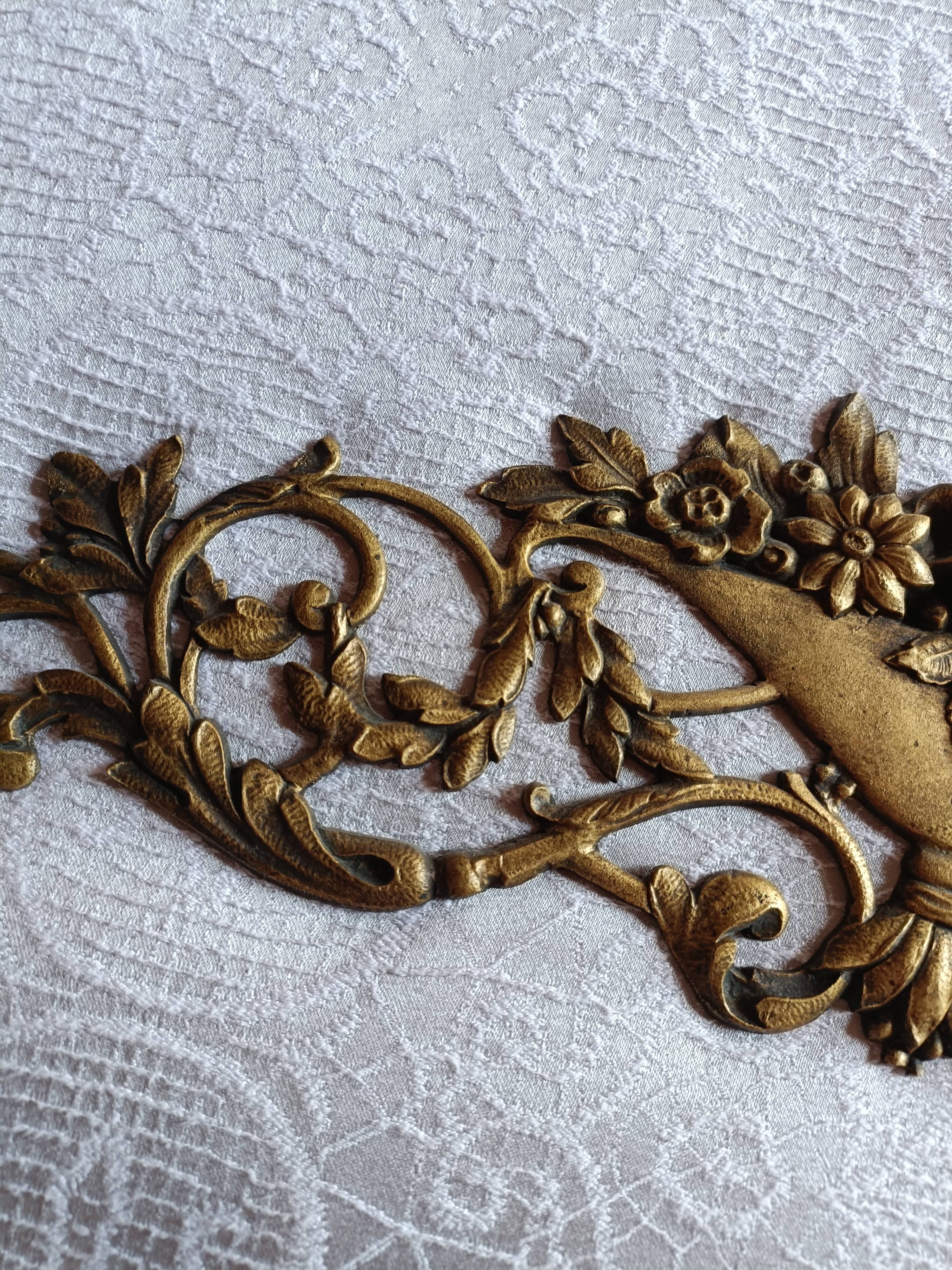Fronton bronze doré