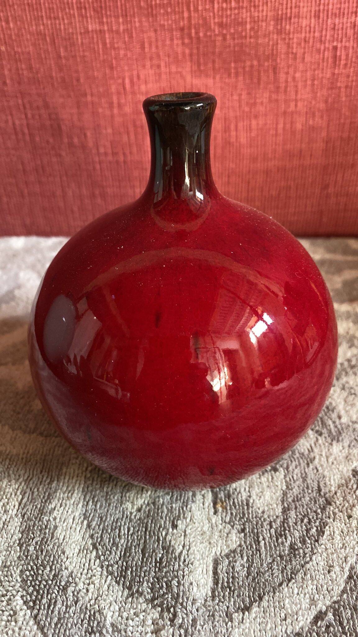 Vintage ceramic small neck ball vase