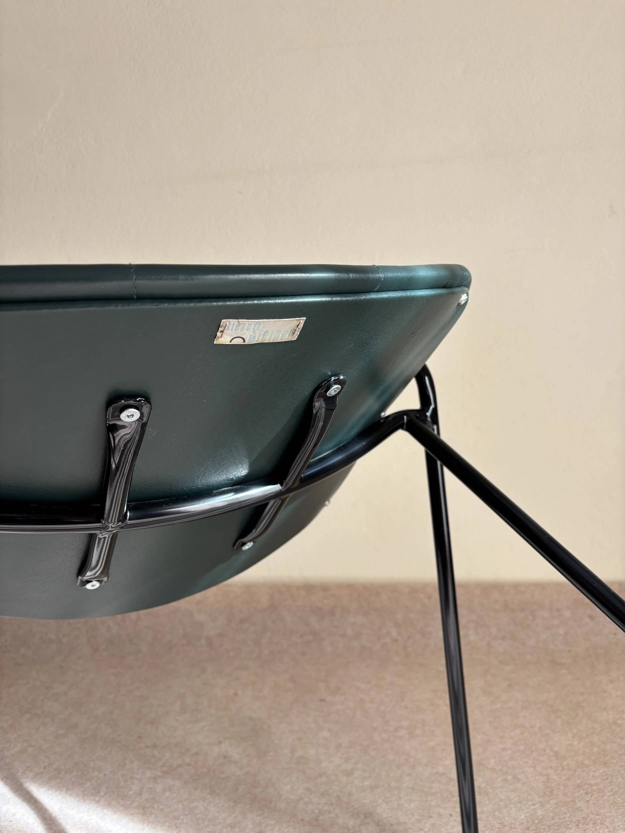 Set of three "Rugby" model chairs by Gilbert Steiner for Steiner, 1962.
