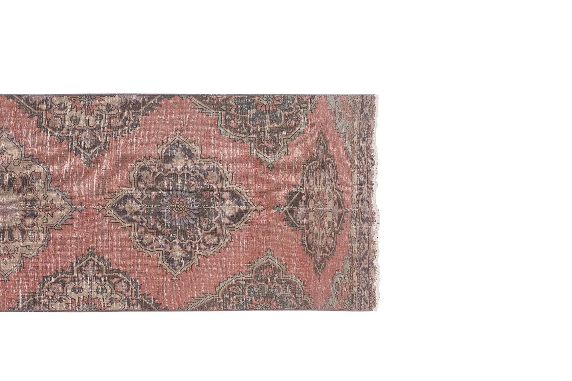 Vintage Turkish hallway rug 96x364 cm