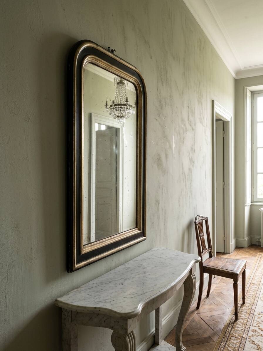 Miroir style Napoléon III du XIXème , 90×57cm