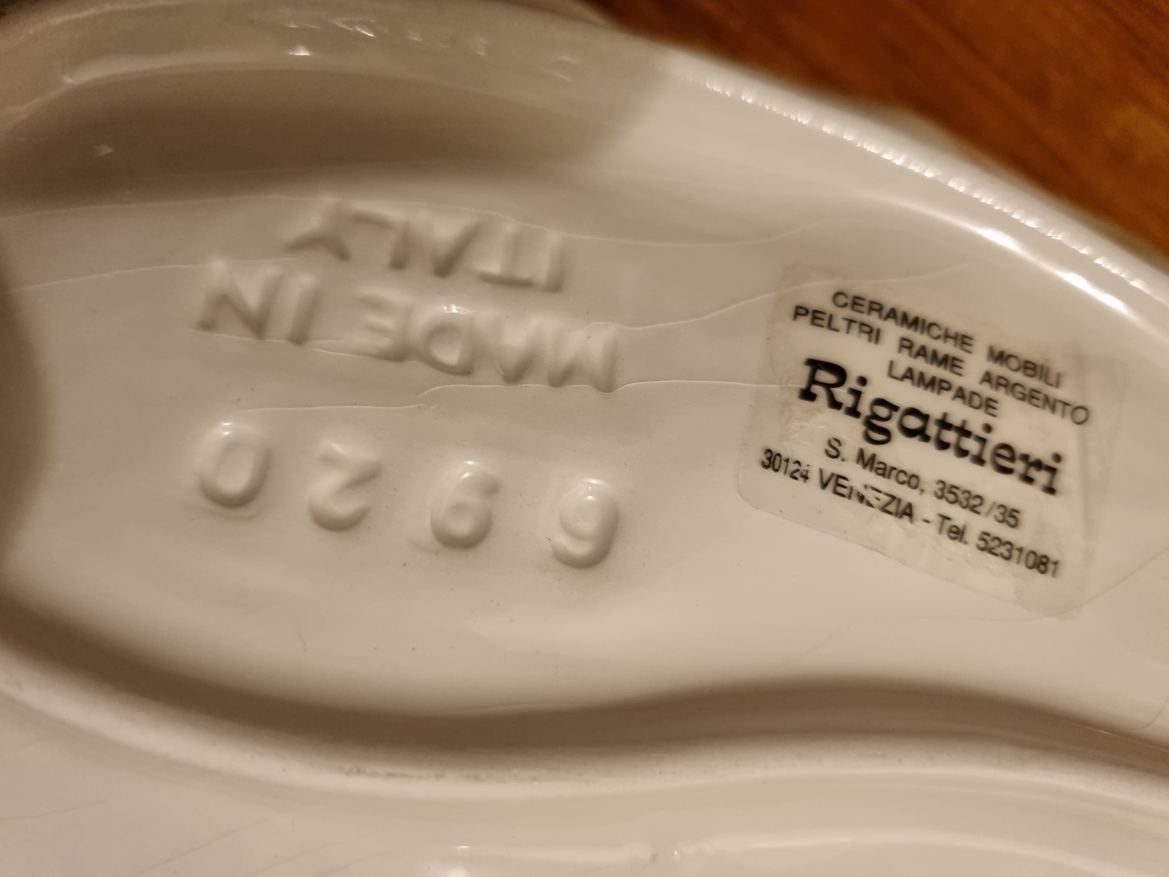 Ravier cup in italian slip pattern lemons