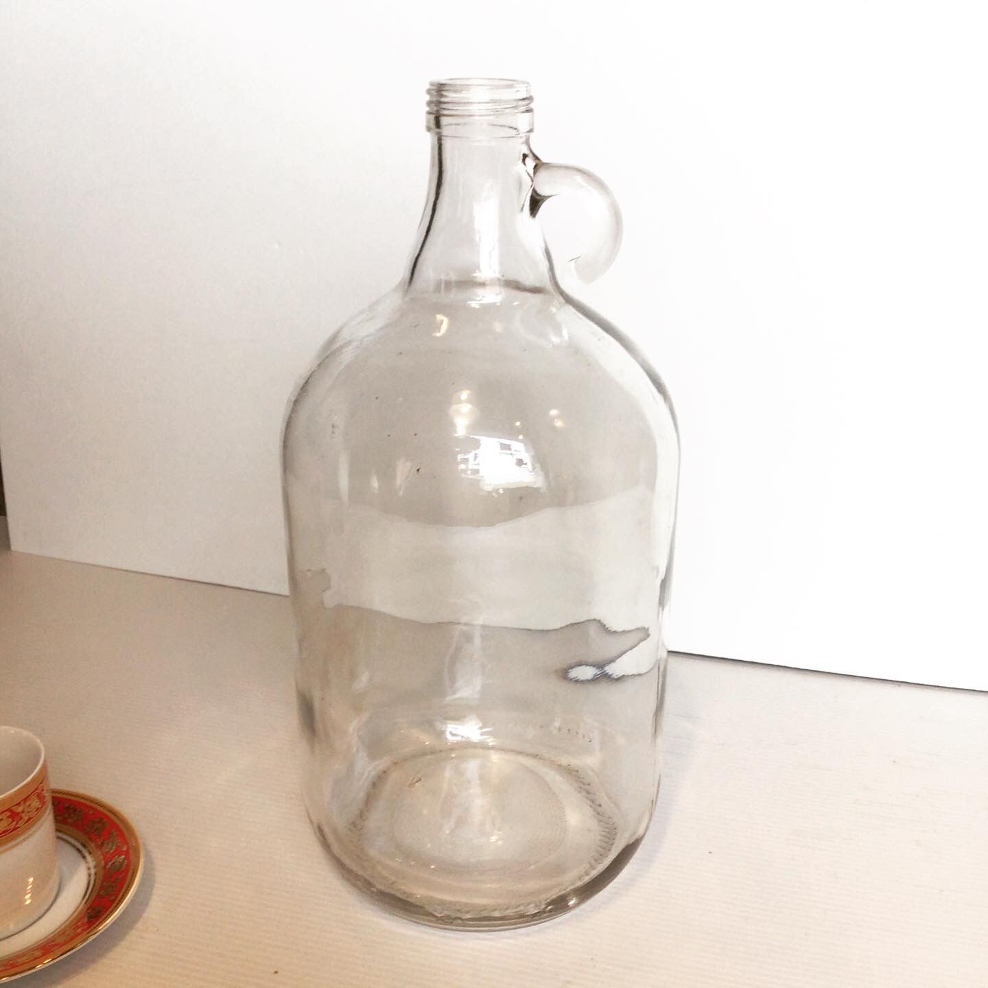 Demijohn transparent three-litre