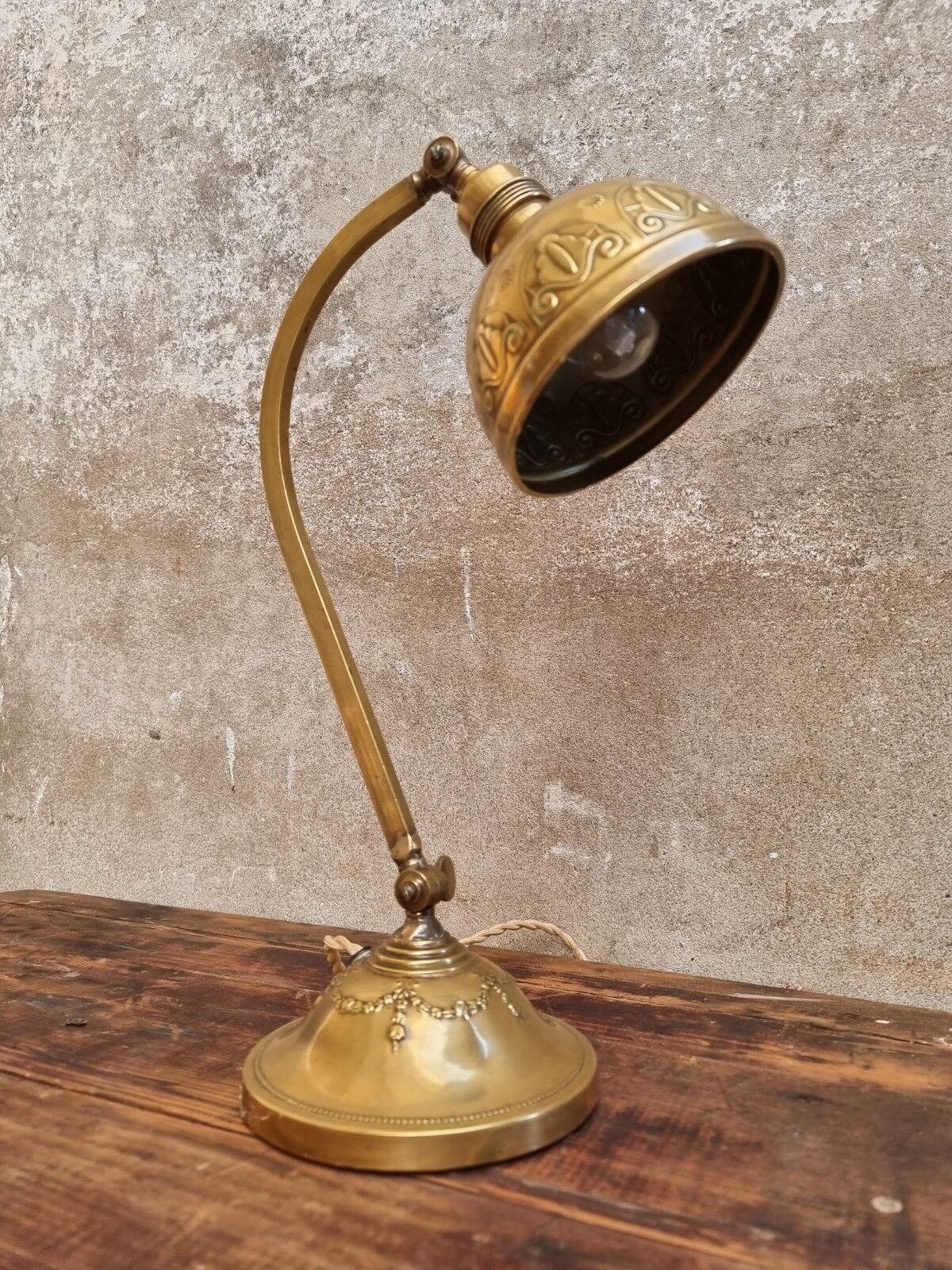 Antique table lamp copper desk lamp