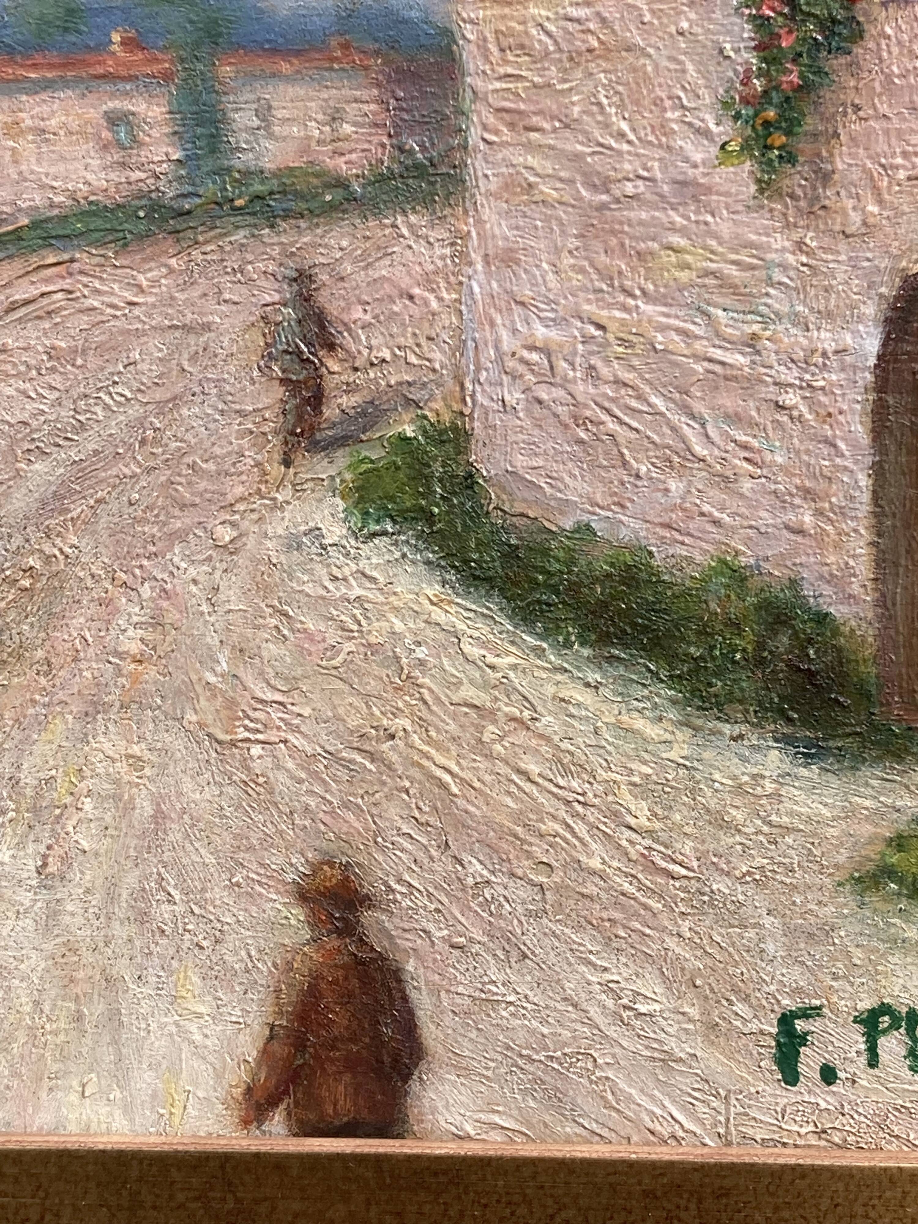 French School of the 20th century, Mediterranean seaside, oil on panel