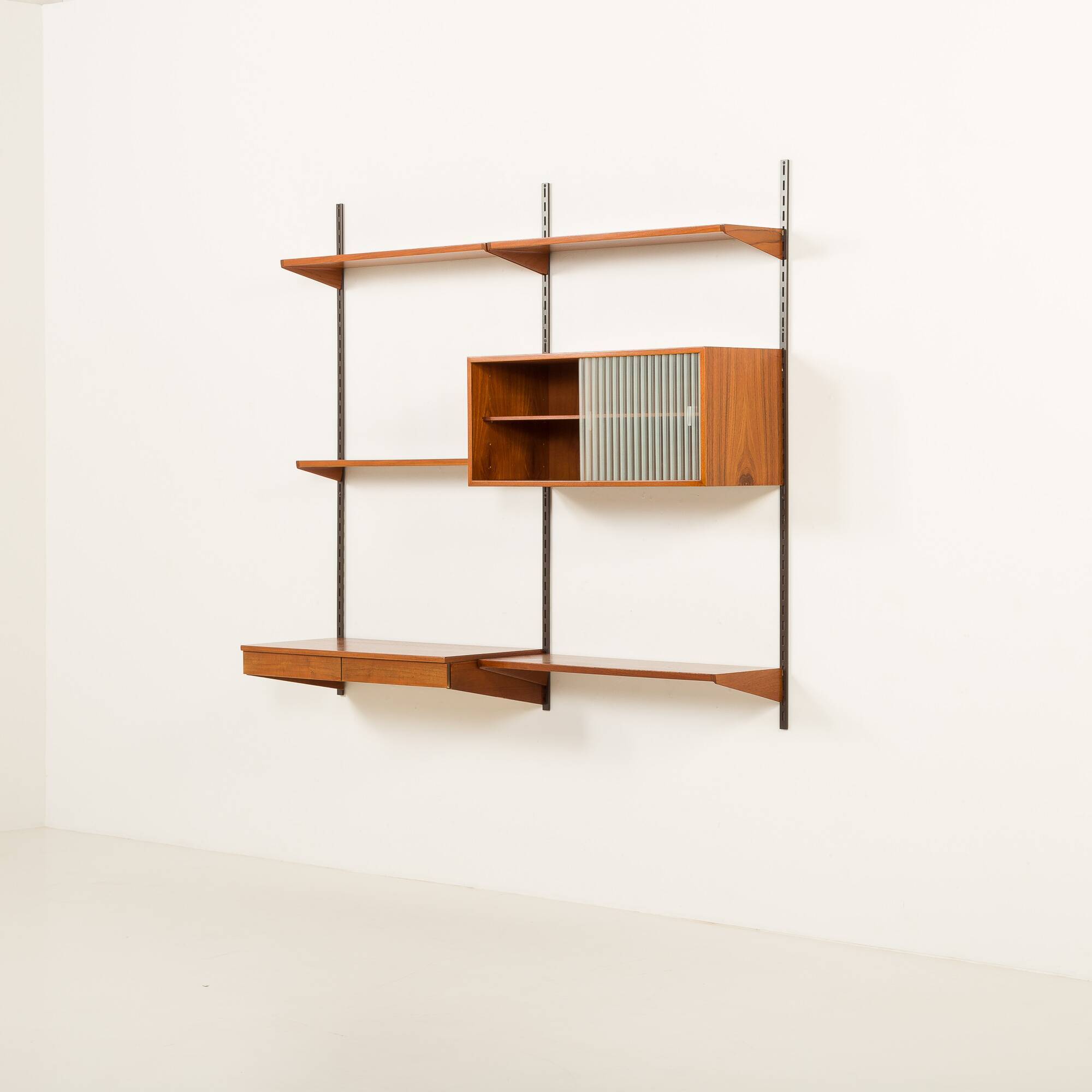 Kai Kristiansen shelving unit with a desk for FM Mobler, 1960s