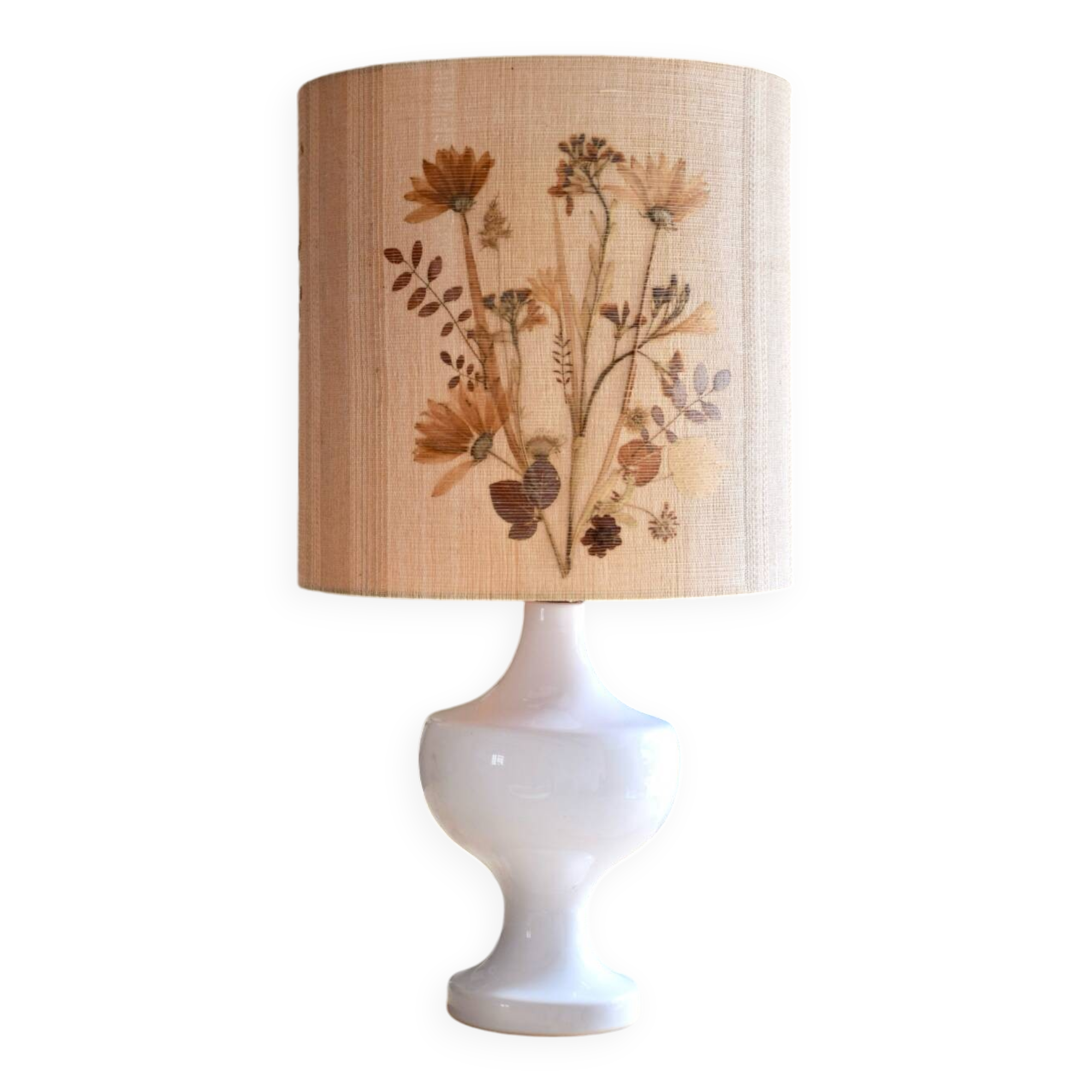 Lampe abat jour tissé main